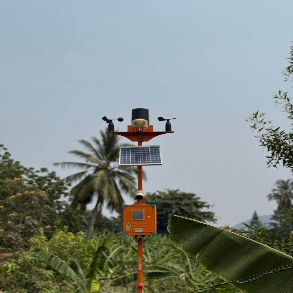 Automatic Weather Station - Metal, Solar-powered | Automatic Operation, Durable Design For Eco-friendly Farming Solutions