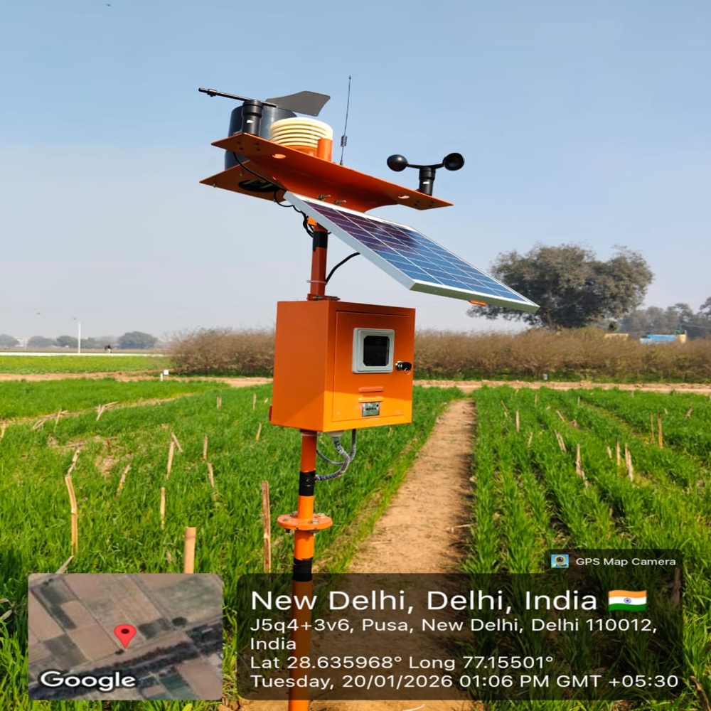 Automatic Weather Station - Metal, Solar-powered | Automatic Operation, Durable Design For Eco-friendly Farming Solutions