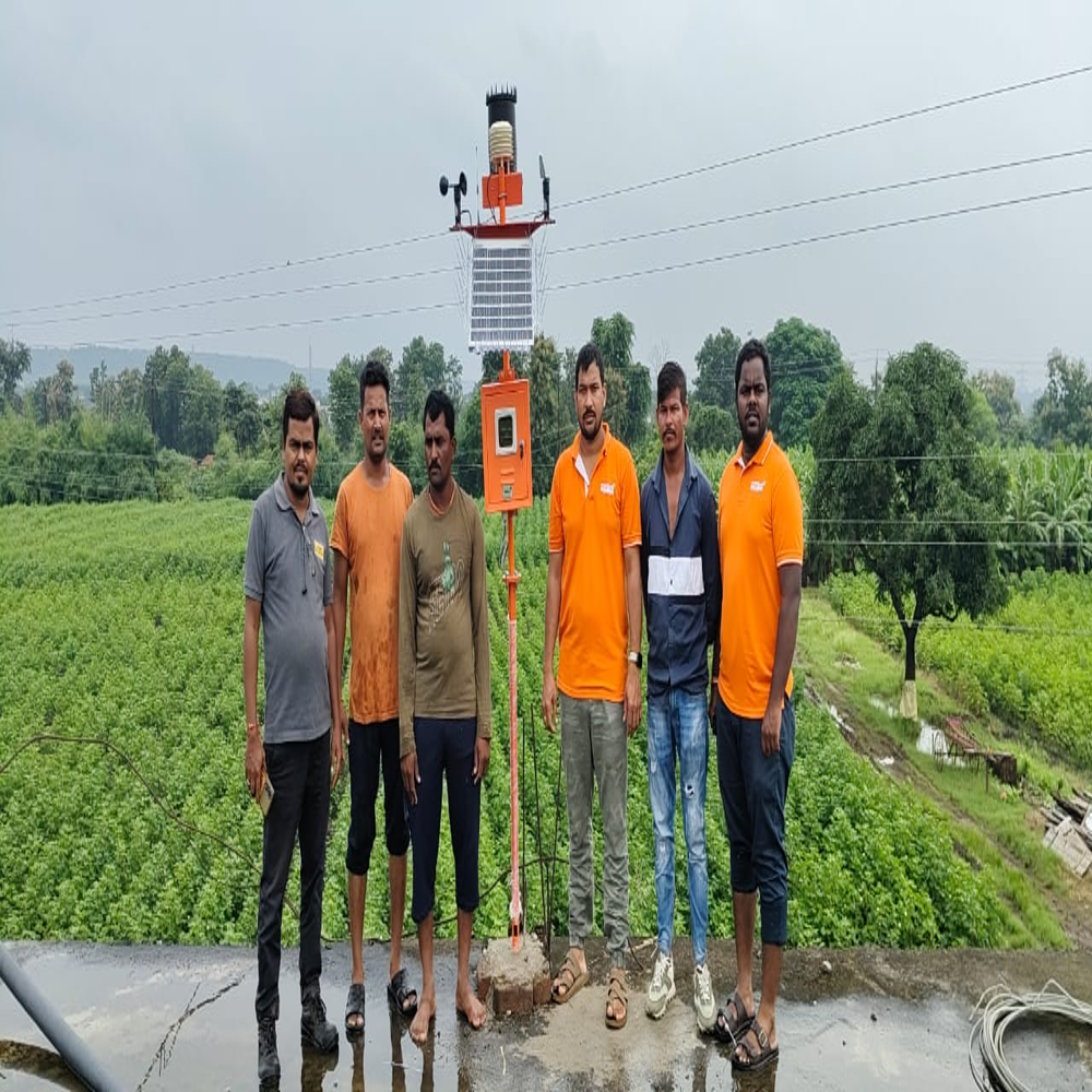 Automatic Weather Station - Metal, Solar-powered | Automatic Operation, Durable Design For Eco-friendly Farming Solutions