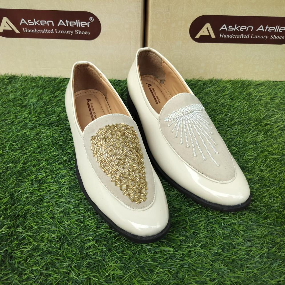 Embroidered Velvet Shoes For Man