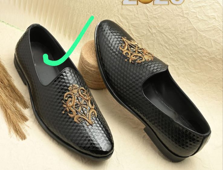 Embroidered Velvet Shoes For Man
