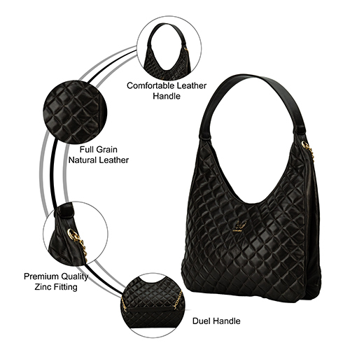 AMLP008BLK Ladies Hobo Bag
