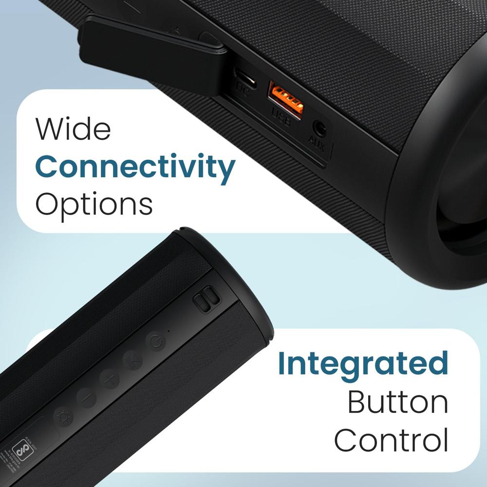 Portronics Nova 40W Portable Bluetooth Speaker with Dual Passive Radiator