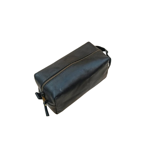 Black Color Leather Toiletry Kit