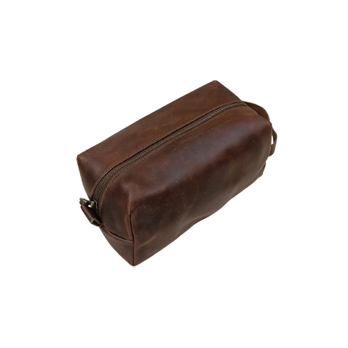 Brown Color Leather Toiletry Kit