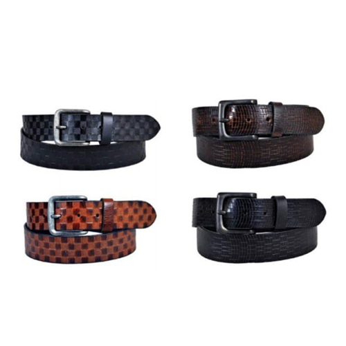 Oil Pull Up Printed Leather Belt
