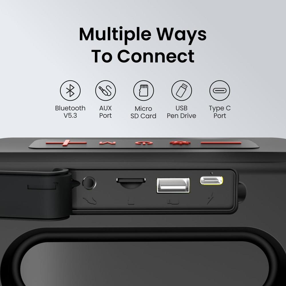 Portronics Pixel 3 20W Portable Wireless Bluetooth Speaker with Upto 7Hour Playtime, TWS