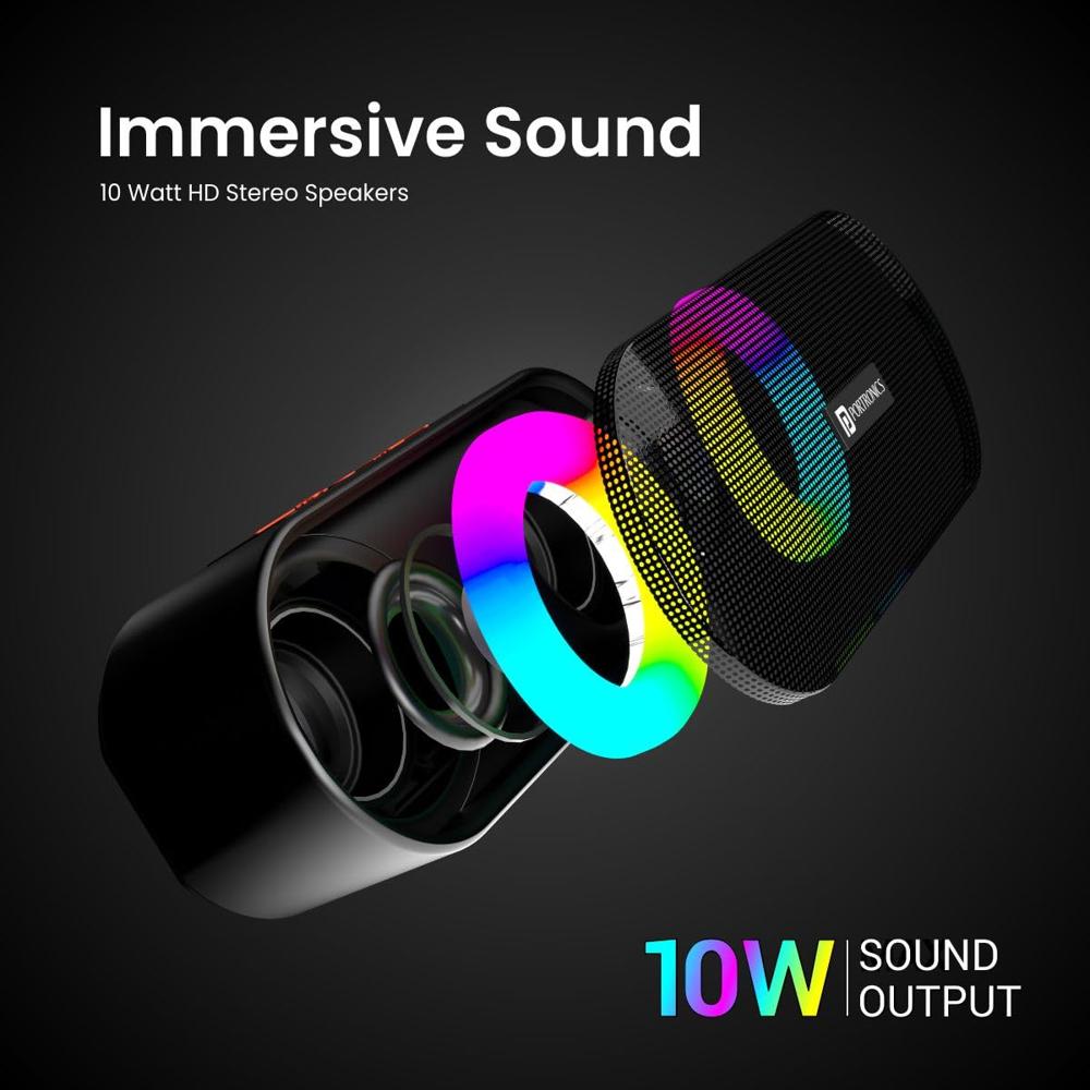 Portronics Pixel 3 20W Portable Wireless Bluetooth Speaker with Upto 7Hour Playtime, TWS