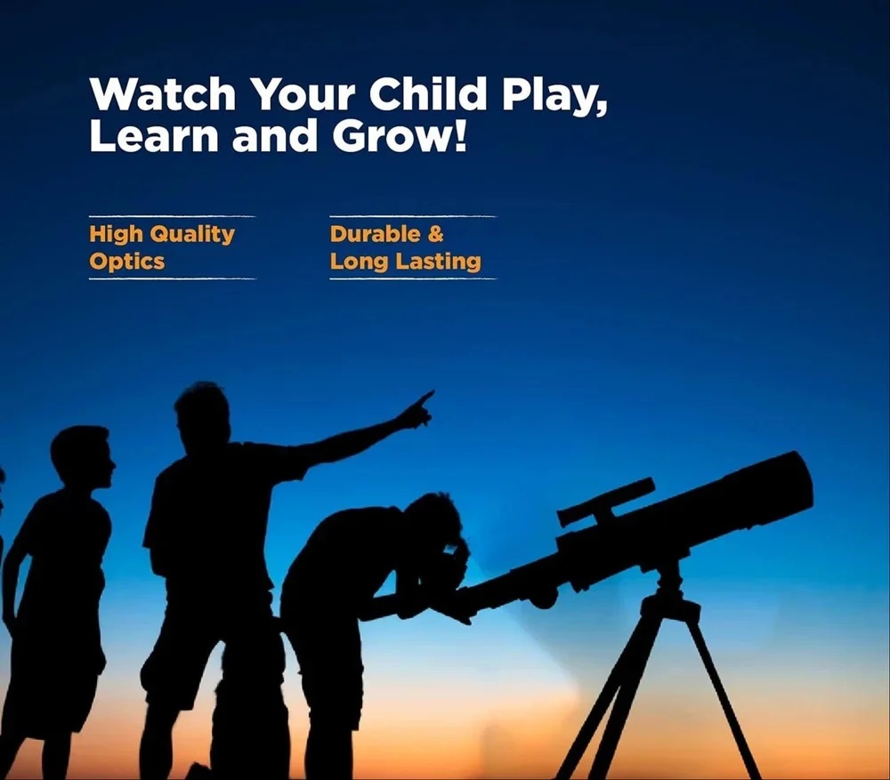 True Sense F36050 Kids Astronomical Telescope Professional 90X With Tripod For Kids, F36050B