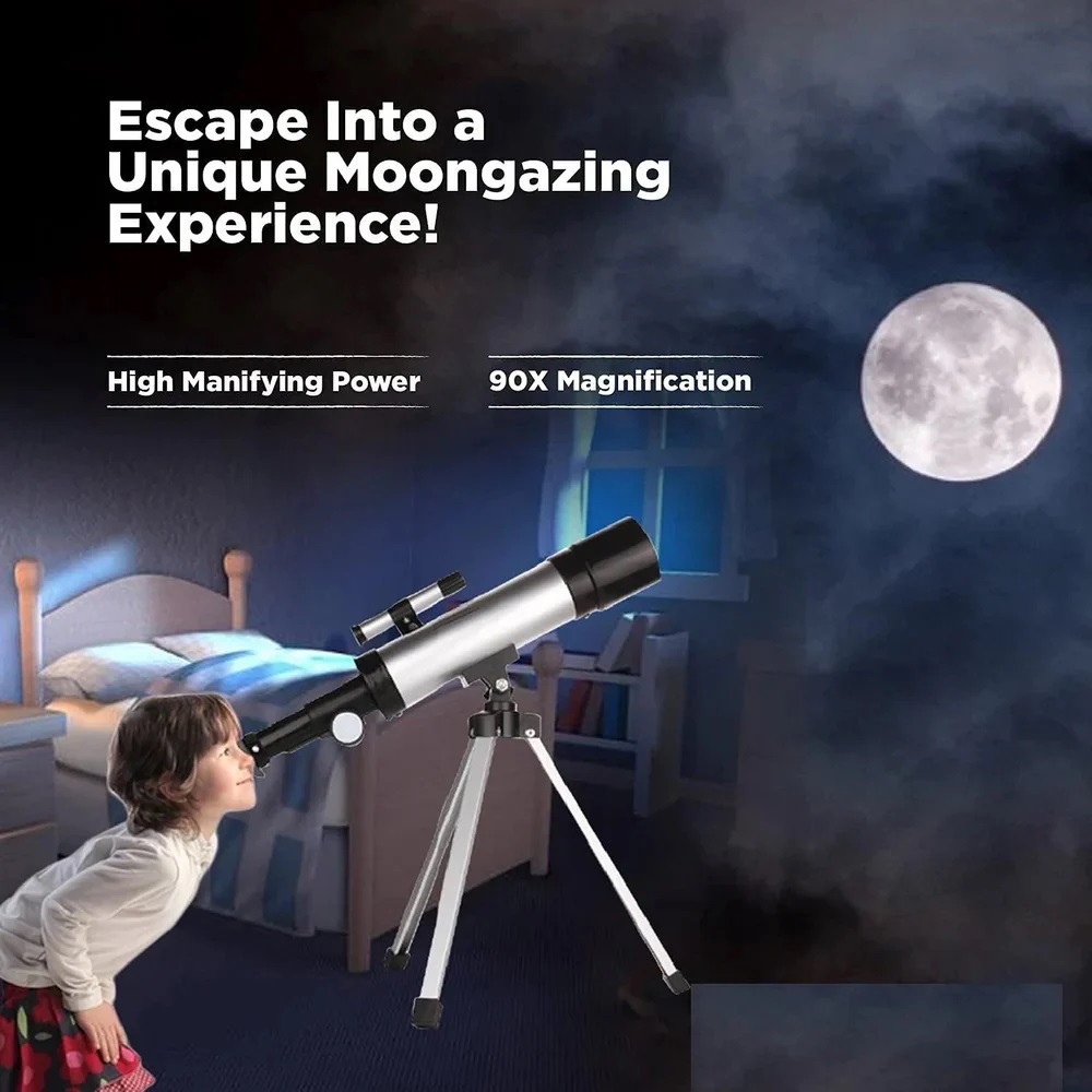 True Sense F36050 Kids Astronomical Telescope Professional 90X With Tripod For Kids, F36050B