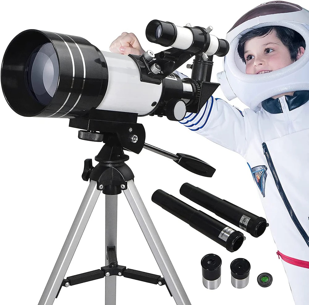 True Sense F30070M Telescope For Students High Power Telescope With Adjustable Tripod, F30070