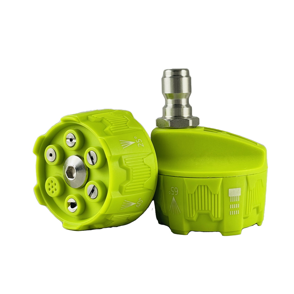 Autozcrave 6-in-1 Multi Degree Nozzle - 1/4" Quick Connect Pressure Washer Nozzle (3000 Psi) - Color: Golden