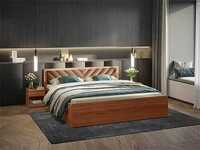 Alina Queen Size Engineered Wood Bed With Drawer & Box Storage