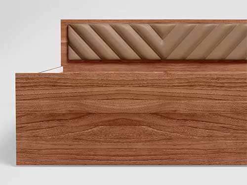 Alina Queen Size Engineered Wood Bed With Drawer & Box Storage