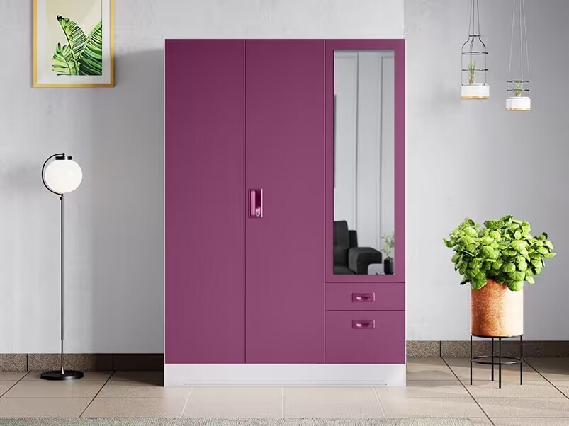 Slimline Blend 3 Door Steel Almirah