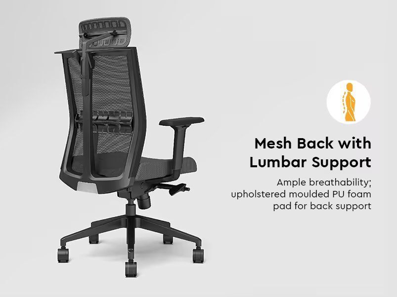 Aero Full Back Knitted Fabric Ergonomic Office Chair (Earthstone)