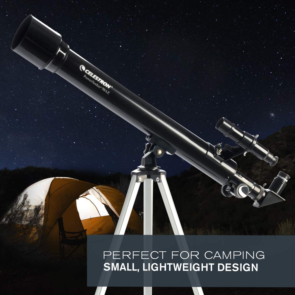 Celestron PowerSeeker 50AZ Telescope Manual Alt-Azimuth Telescope Compact & Portable, 50AZ