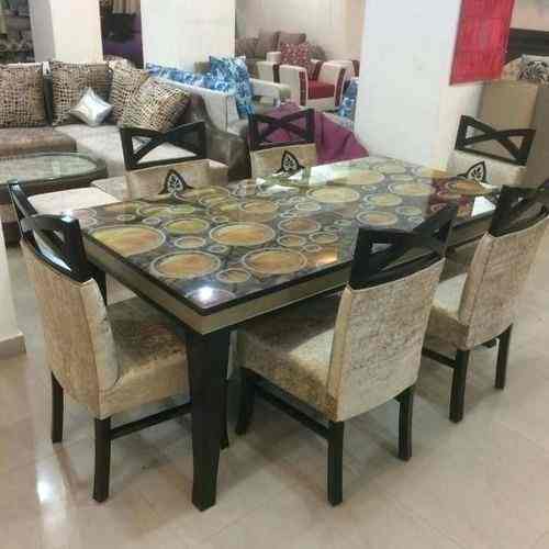 Homerun Printed Glass Dining Table