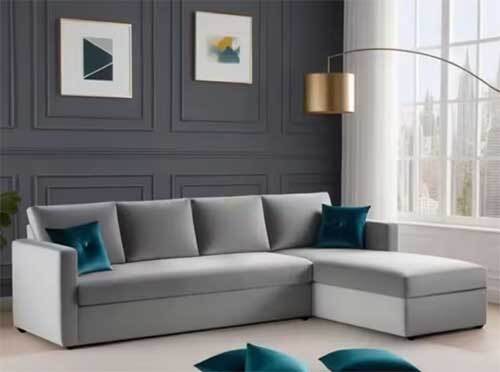 5 Seater Fabric L Shape Sectional Sofa Set