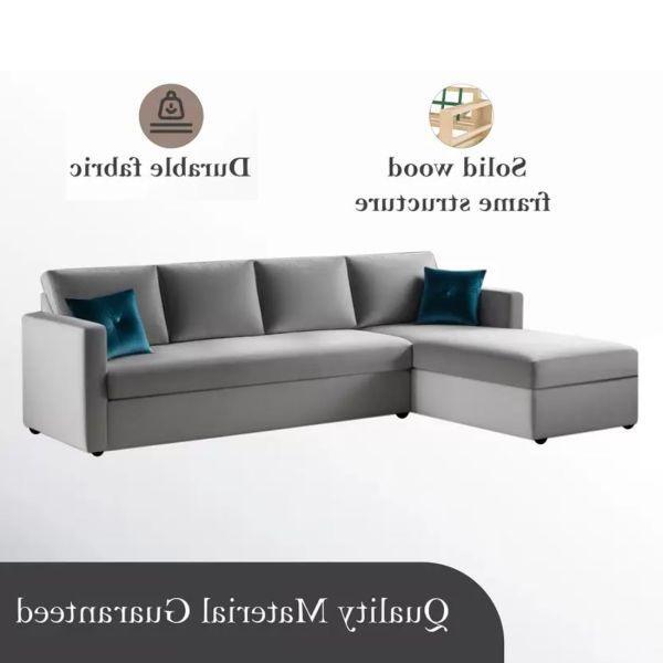 5 Seater Fabric L Shape Sectional Sofa Set