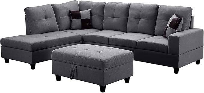 Alora Fabric 5- to 6-Person Sofa L Shape Sofa Set