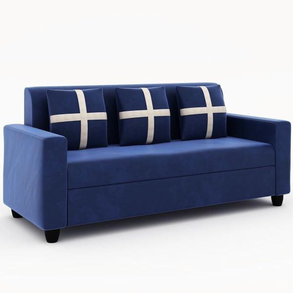 FURNY Lifeona 5 Seater 3+1+1 Fabric Sofa Set