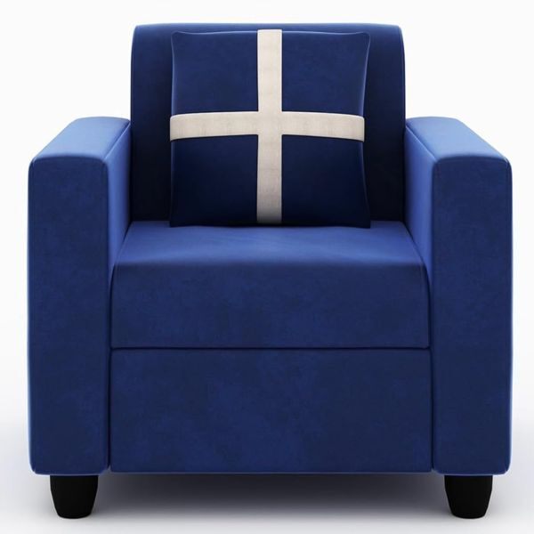 FURNY Lifeona 5 Seater 3+1+1 Fabric Sofa Set