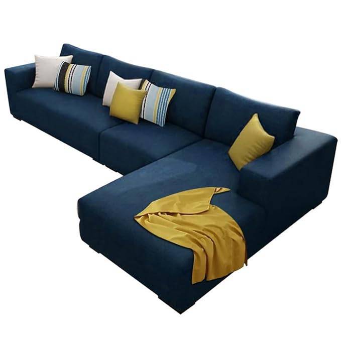 5- to 6-Person Sofa Fabric RHS Sectional L Shape Sofa Set