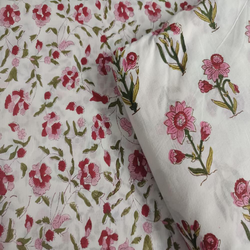 Hand Block Printed Fabric - Color: Multicolour