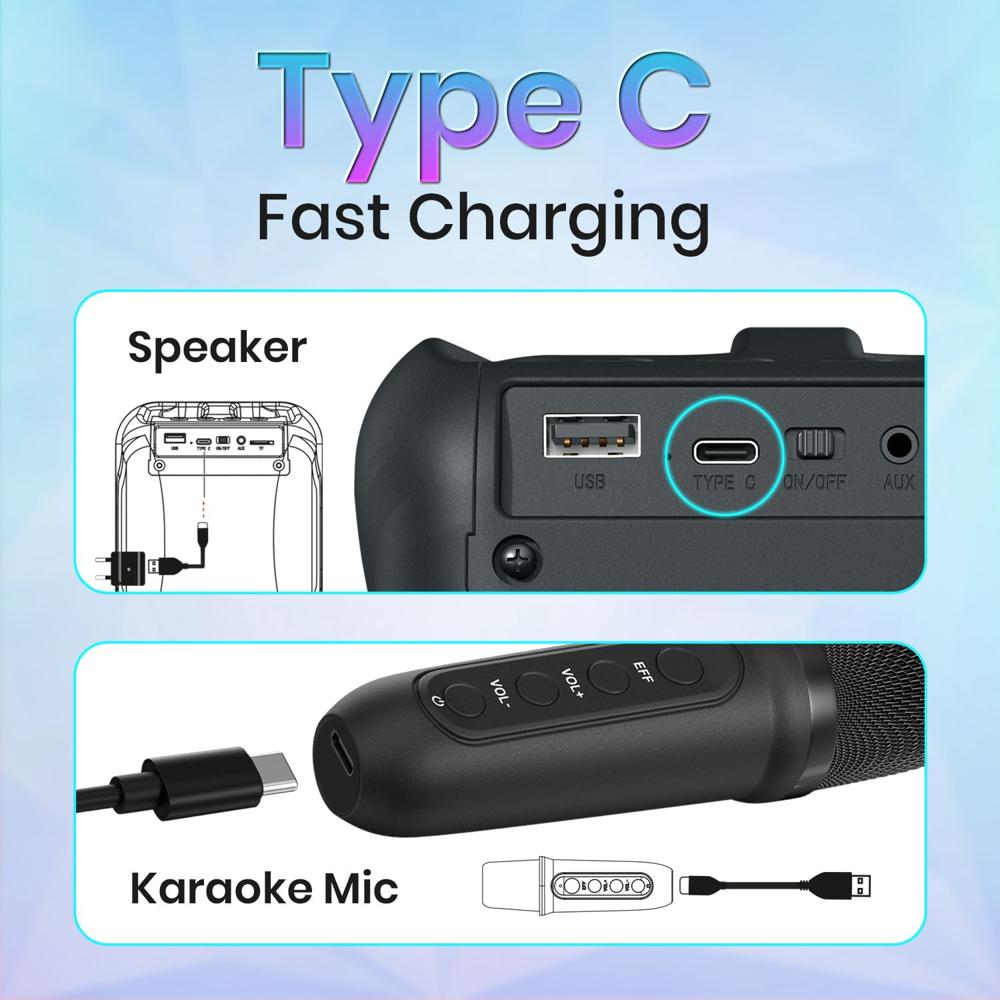 Portronics Apollo One 20W Wireless Bluetooth Portable Speaker with Wireless Karaoke