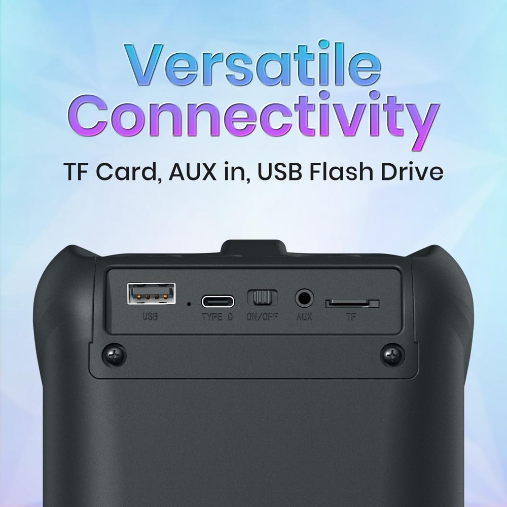 Portronics Apollo One 20W Wireless Bluetooth Portable Speaker with Wireless Karaoke