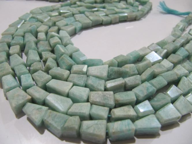 Natural Amazonite Nugget Shape tumbled Size 9x11mm to 10x12mm Gemstone Beads Strand 8 inch long