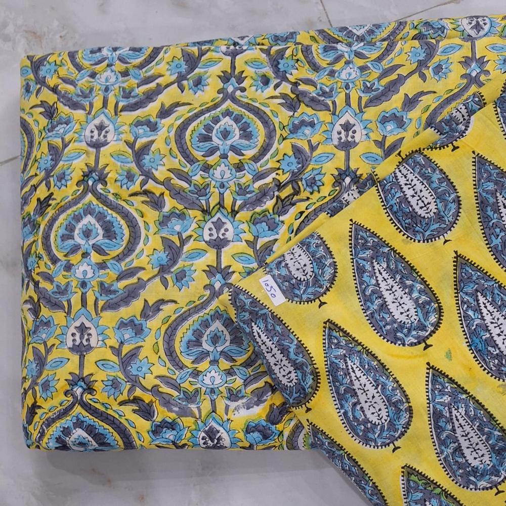 Hand block printed fabric