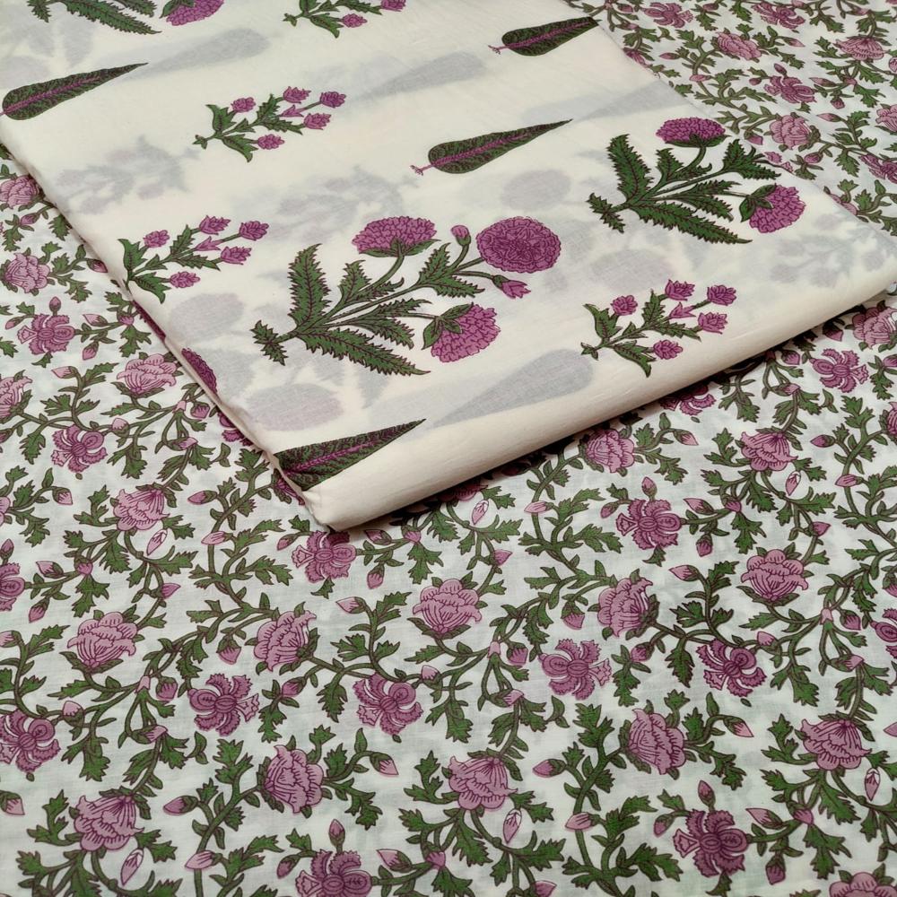 Hand Block Printed Fabric - Color: Multicolour