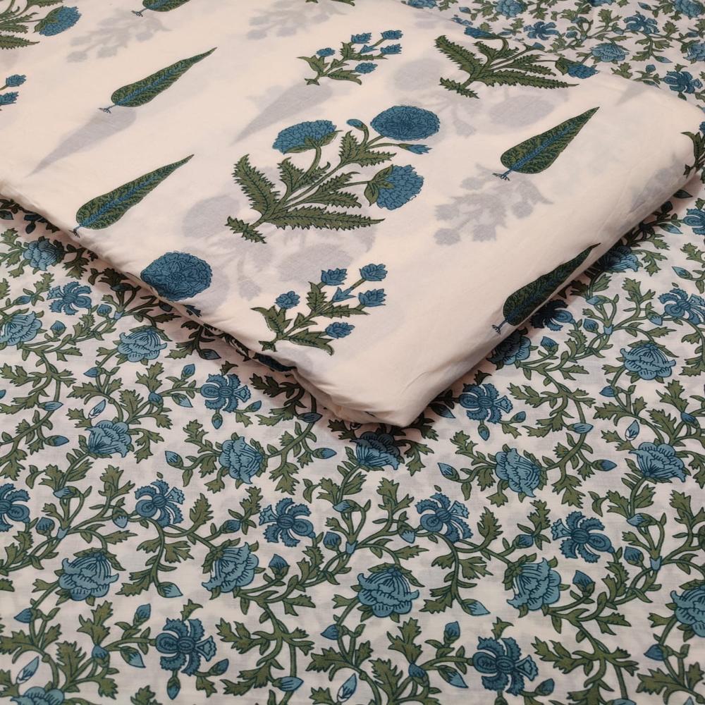 Hand Block Printed Fabric - Color: Multicolour