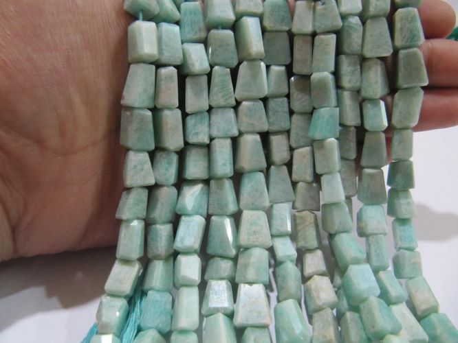 Natural Amazonite Nugget Shape tumbled Size 9x11mm to 10x12mm Gemstone Beads Strand 8 inch long