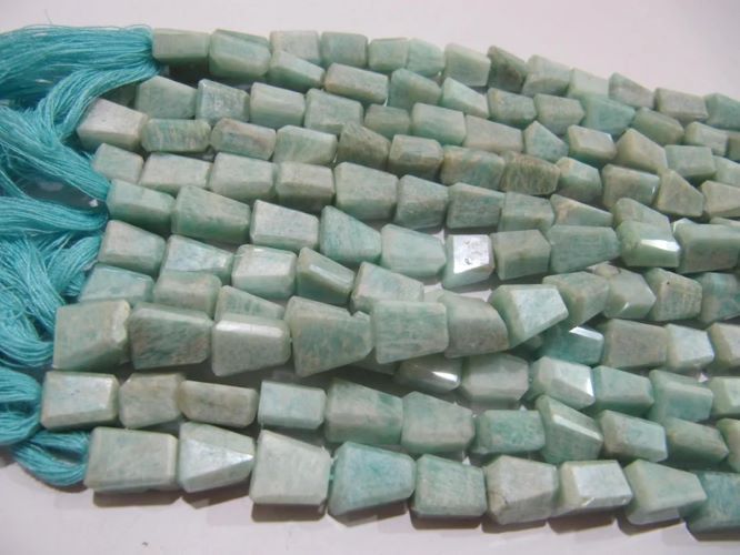 Natural Amazonite Nugget Shape tumbled Size 9x11mm to 10x12mm Gemstone Beads Strand 8 inch long