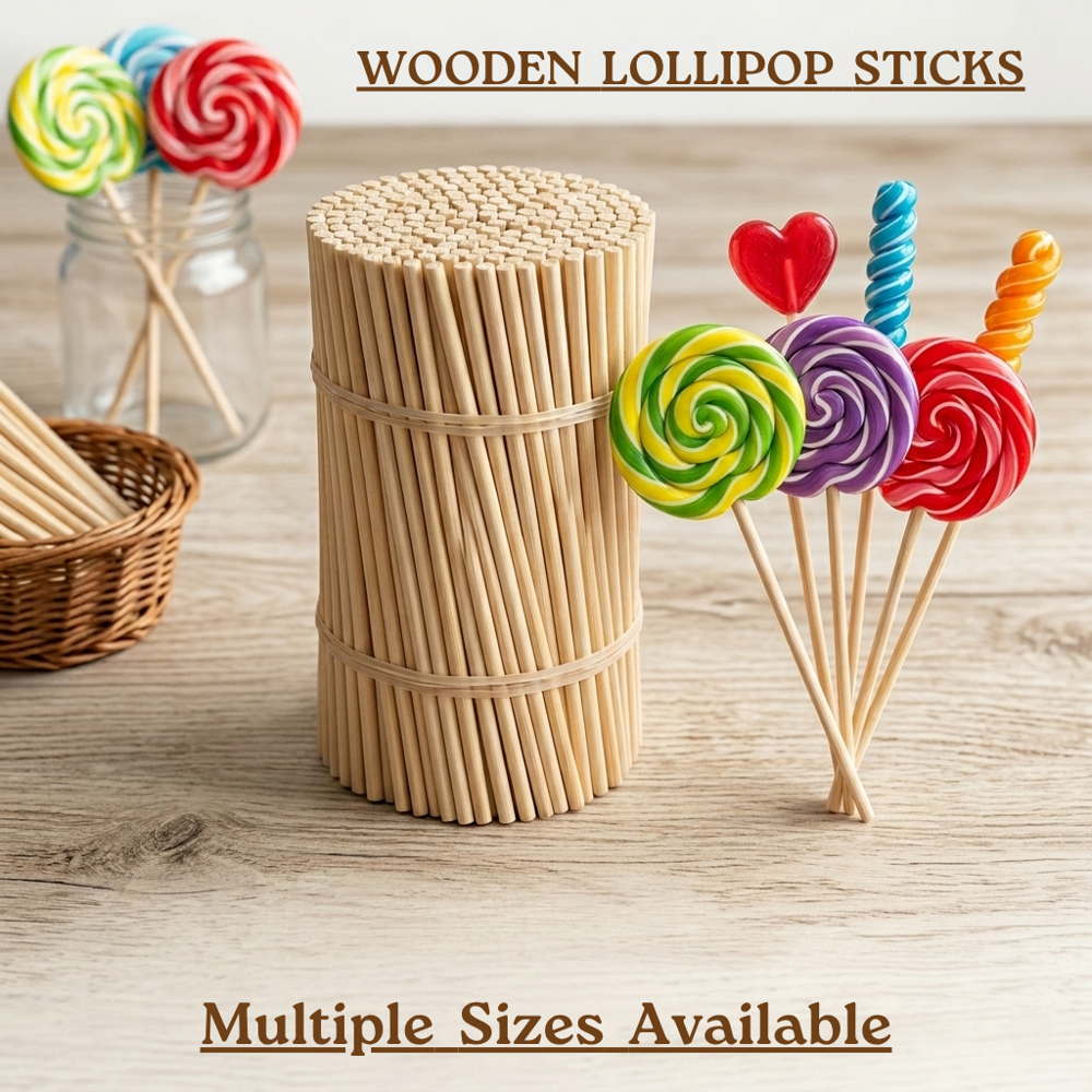 Wooden Stick For Lollipop - Color: Beige