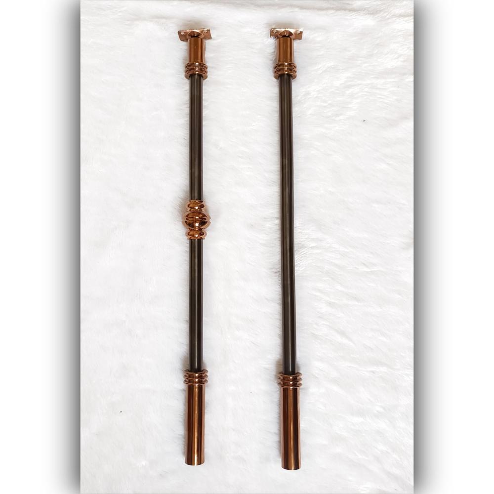 SS pvd coated Baluster 19 mm Aura crystal Ball rod