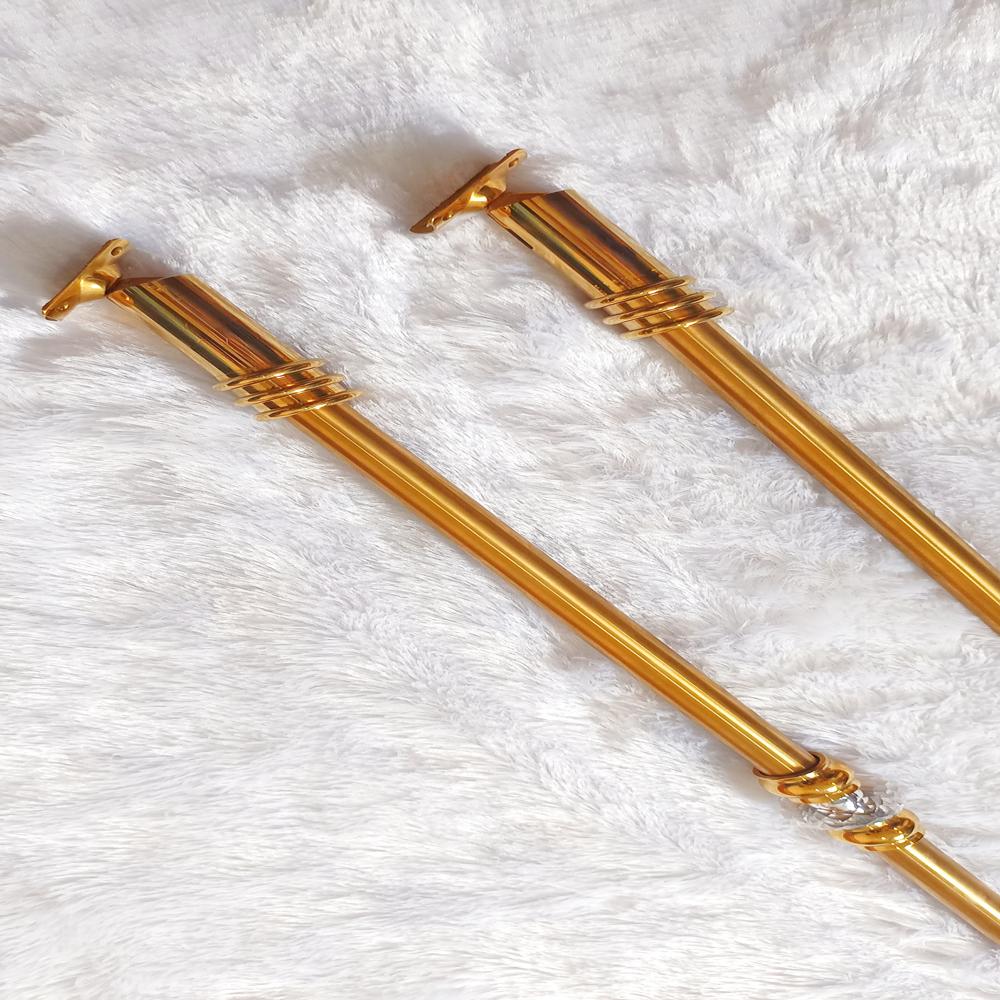 SS pvd coated Baluster 19 mm Aura crystal Ball rod
