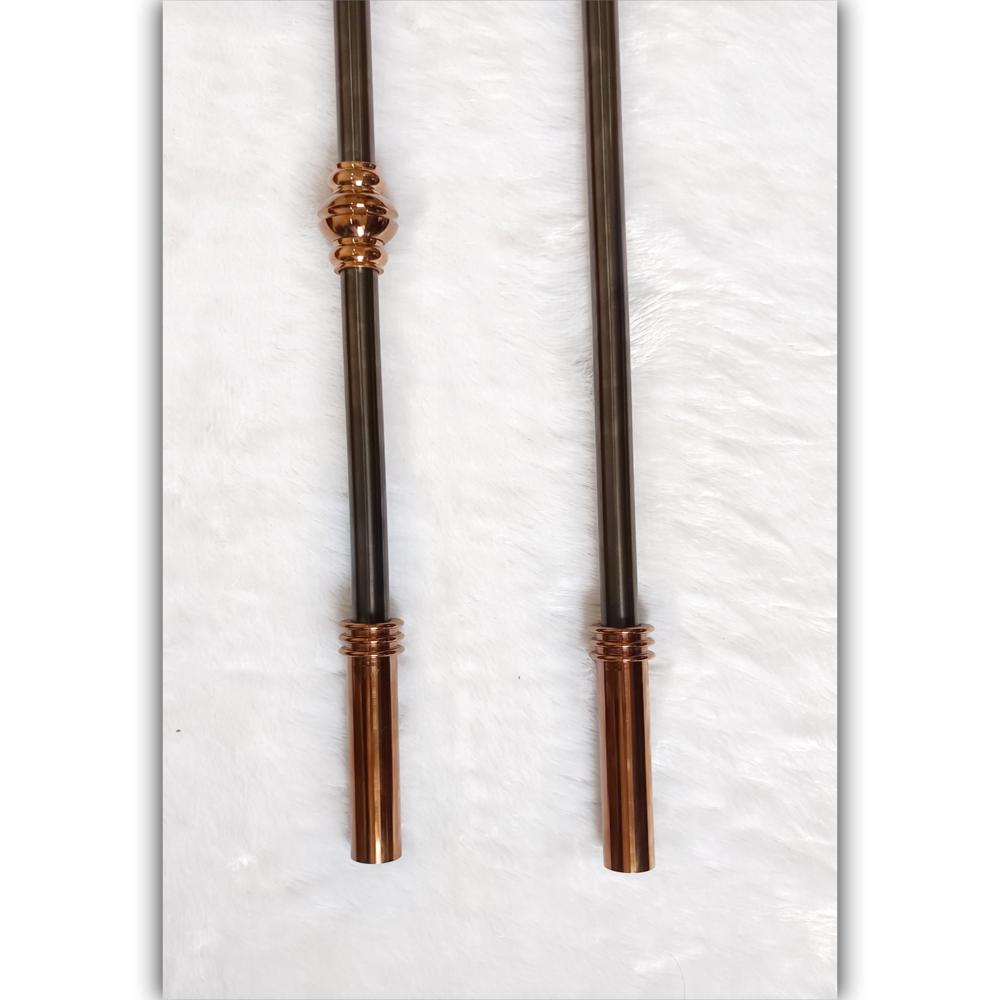 SS pvd coated Baluster 19 mm Aura crystal Ball rod