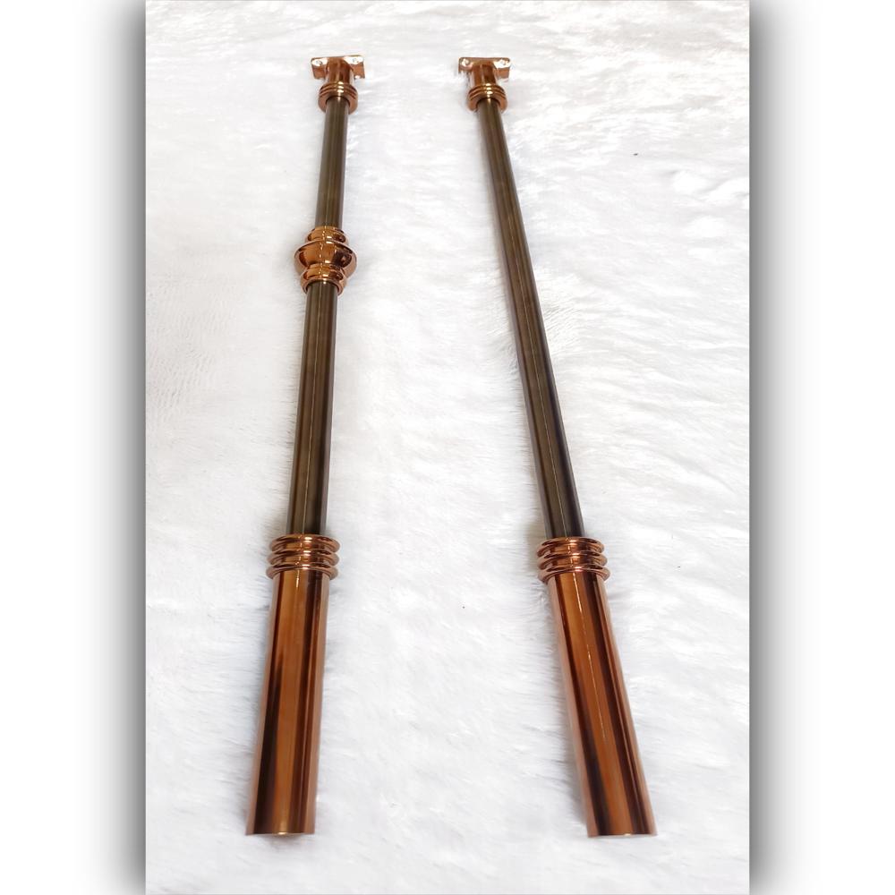 SS pvd coated Baluster 19 mm Aura crystal Ball rod