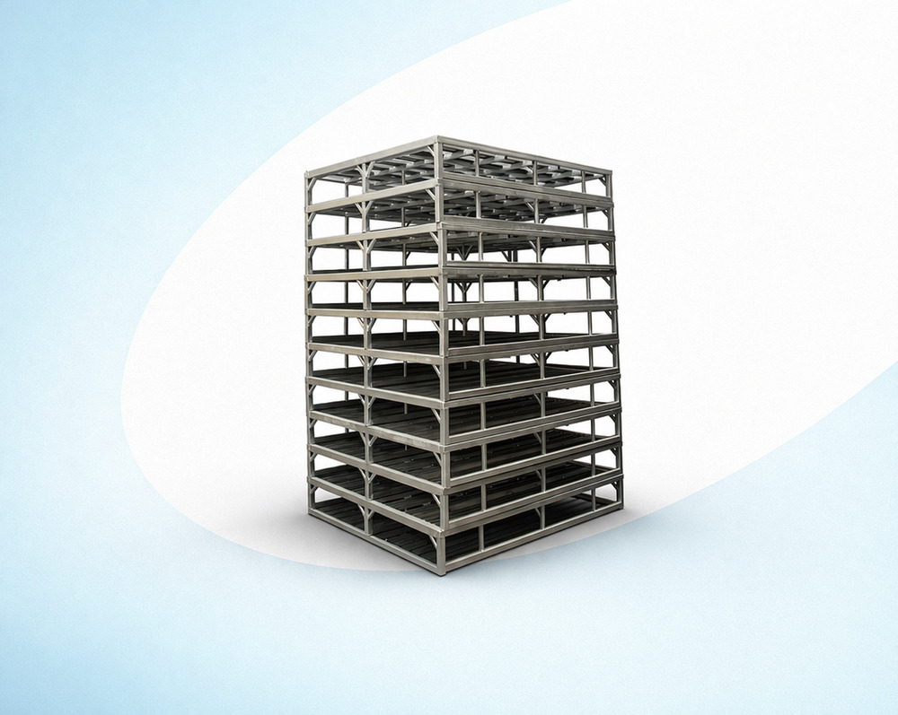 Metal Pallet Stacked