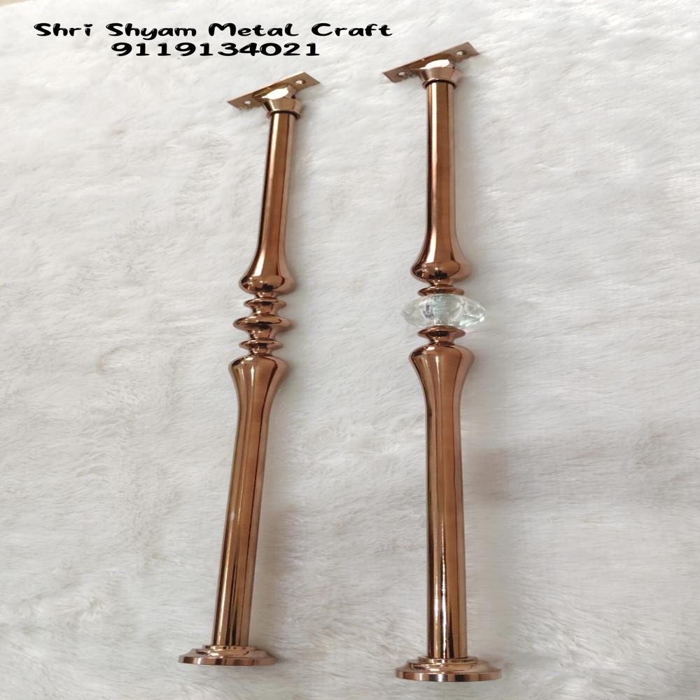 SS pvd coated Baluster crystal Oriental rod