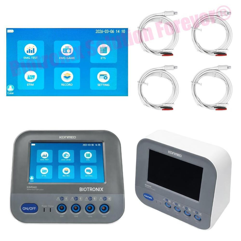 Konmed KM-560 4 Channel EMG Biofeedback Device with ETS Stimulator