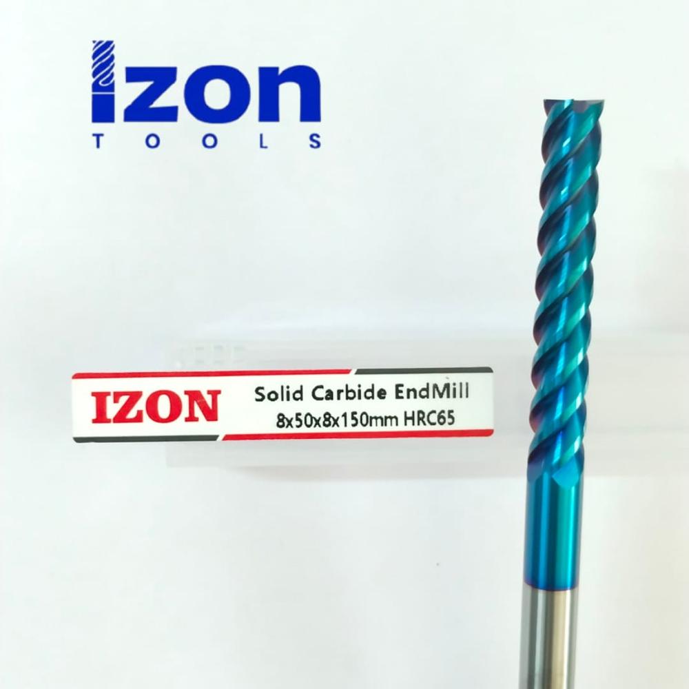(65hrc)dia-8x150l Carbide Endmill - Color: Nano Blue