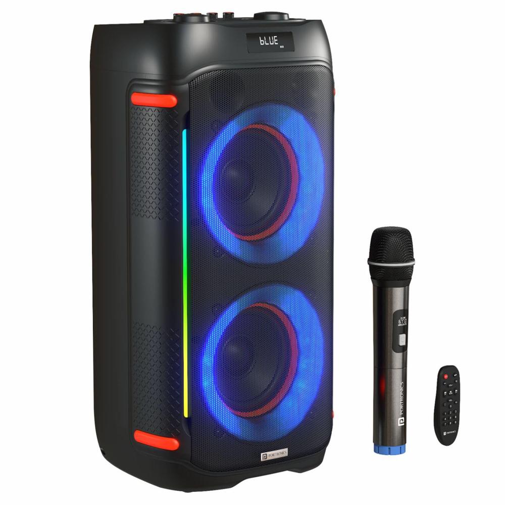 Portronics Iron Beats Iv 250w Party Speaker With Dual 6" Subwoofer, Upto 4 Hours - Bluetooth Version: 5.3