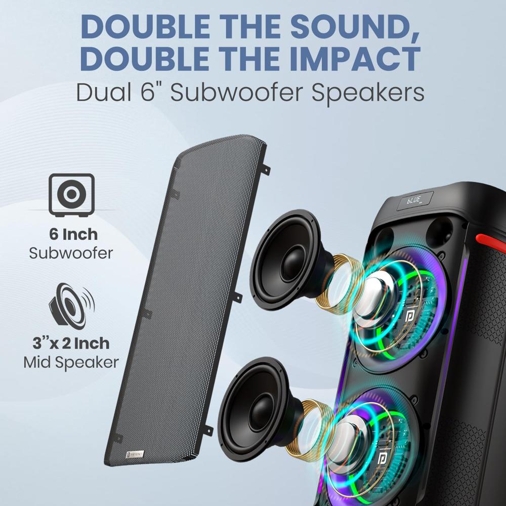 Portronics Iron Beats IV 250W Party Speaker with Dual 6