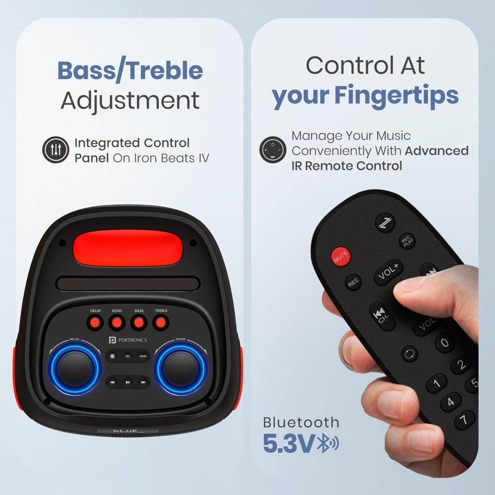 Portronics Iron Beats IV 250W Party Speaker with Dual 6