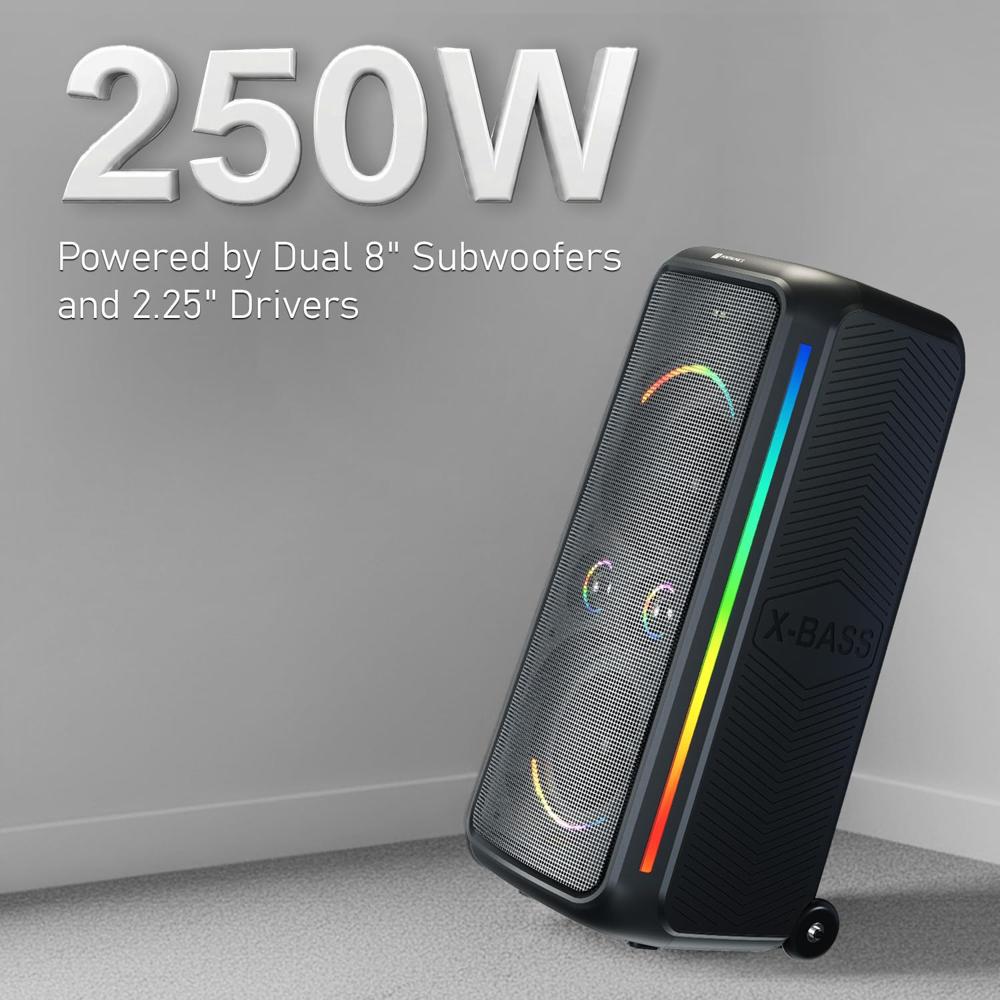 Portronics 250W Iron Beats 5 Prime Wireless Wheeled Party Speaker with Upto 6 Hours